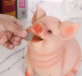 Large Resin Piggy Bank Cute Money Saving Box Perfect For Coins & Cash Storage Ideal Home Decor Gifts